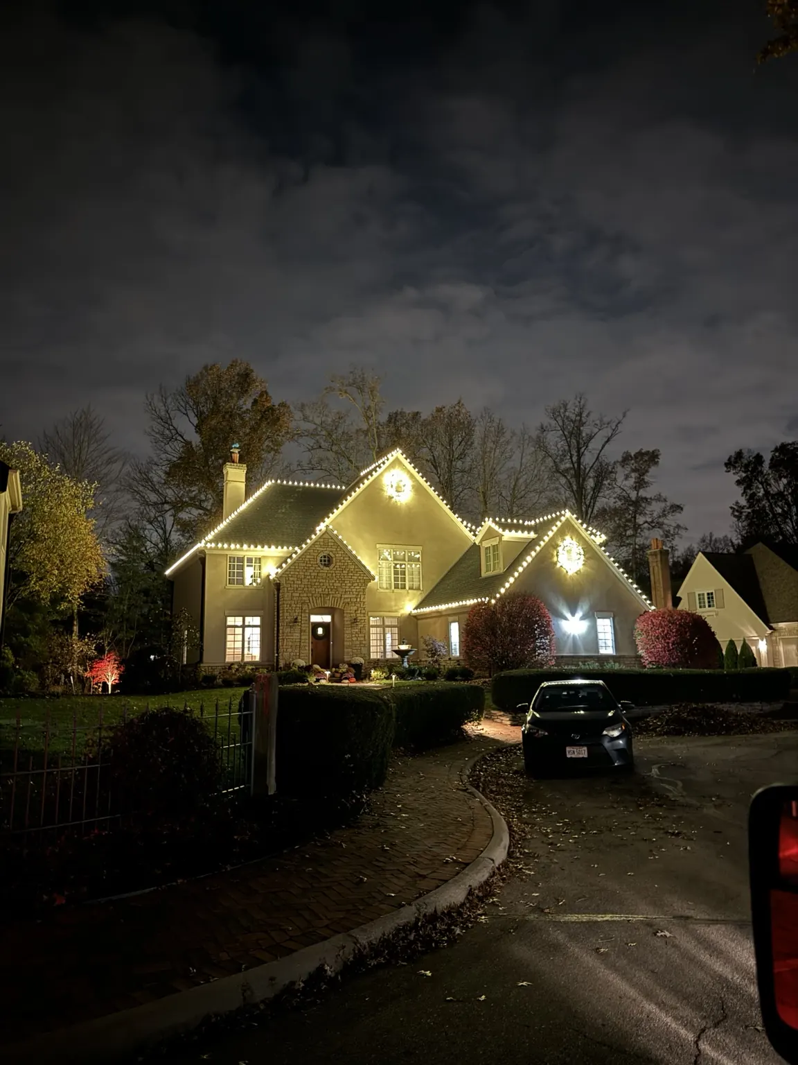 Residential Christmas light installation