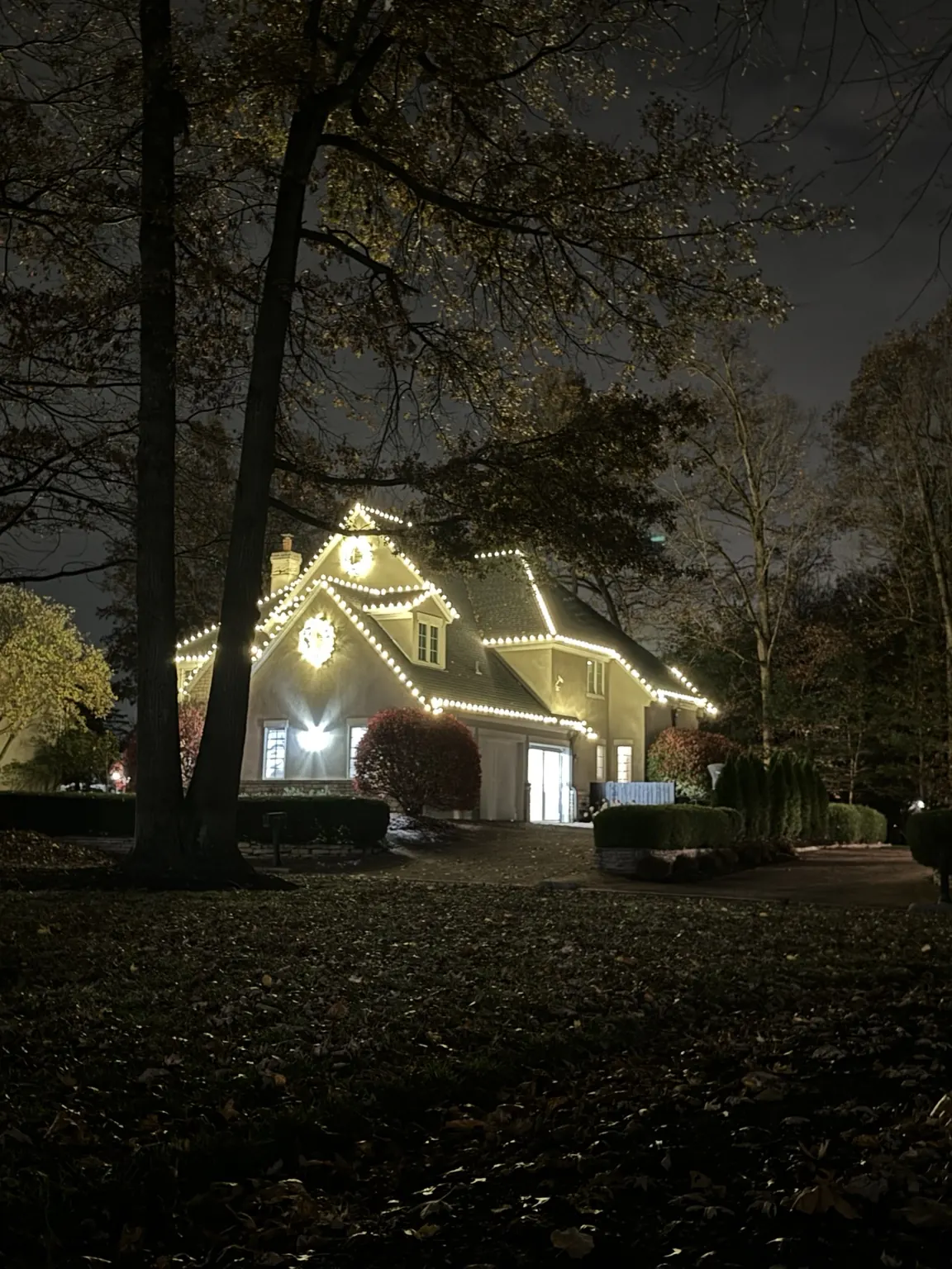 Commercial Christmas light installation